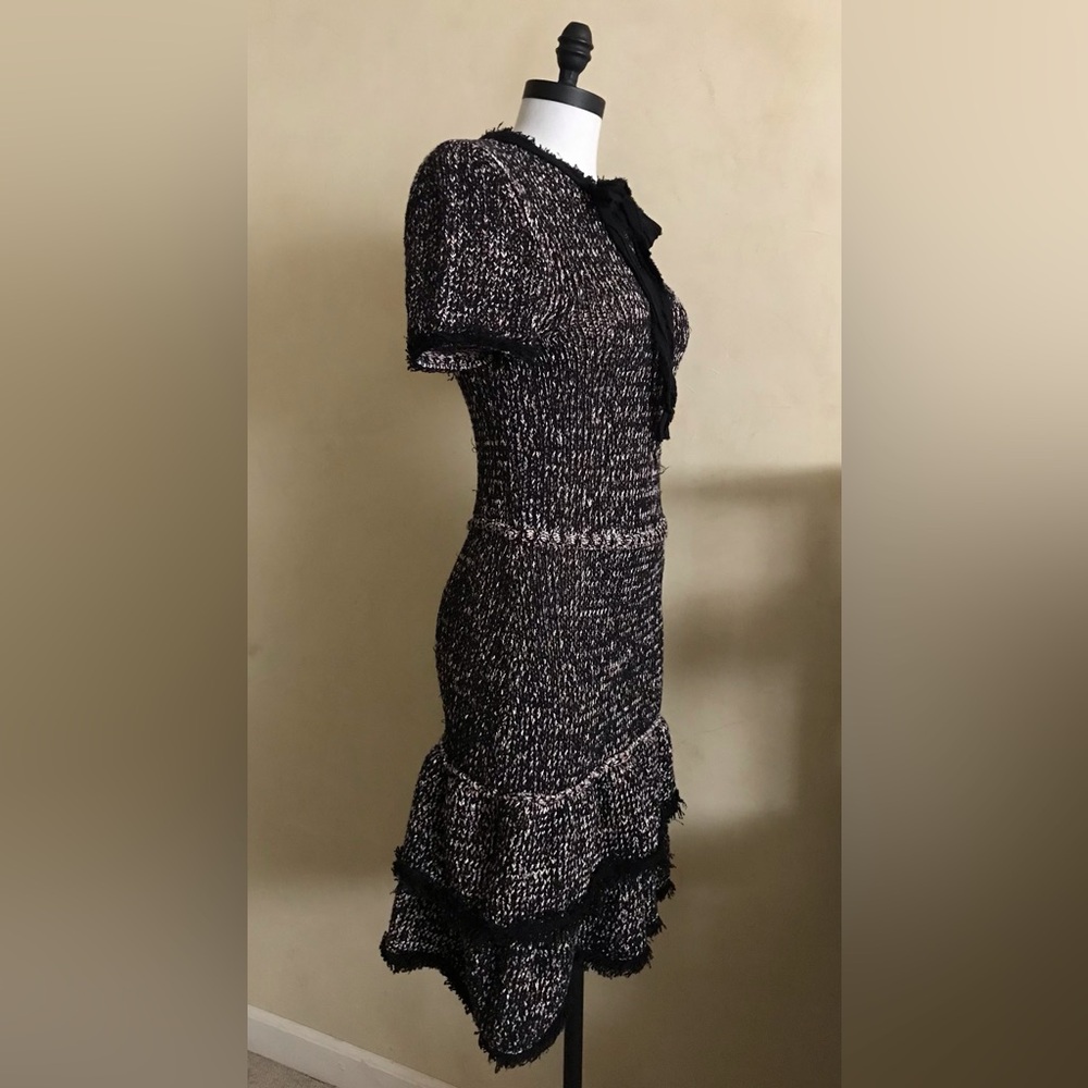 ZARA Black and White Knit Dress - Picture 4 of 9